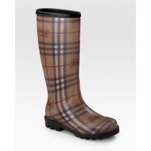 Burberry Classic checkered rain boots size…